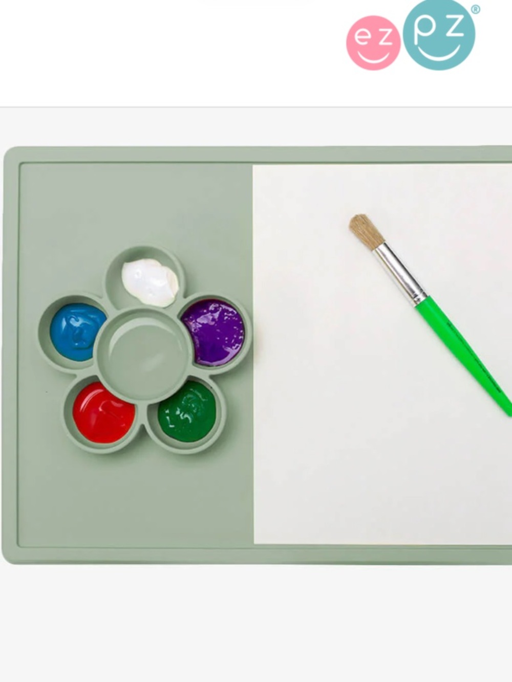 ezpz Green Play Mat Suction Placemat for Kids - Picture 3 of 6